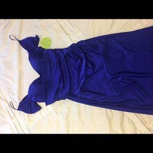 A royal blue dress
